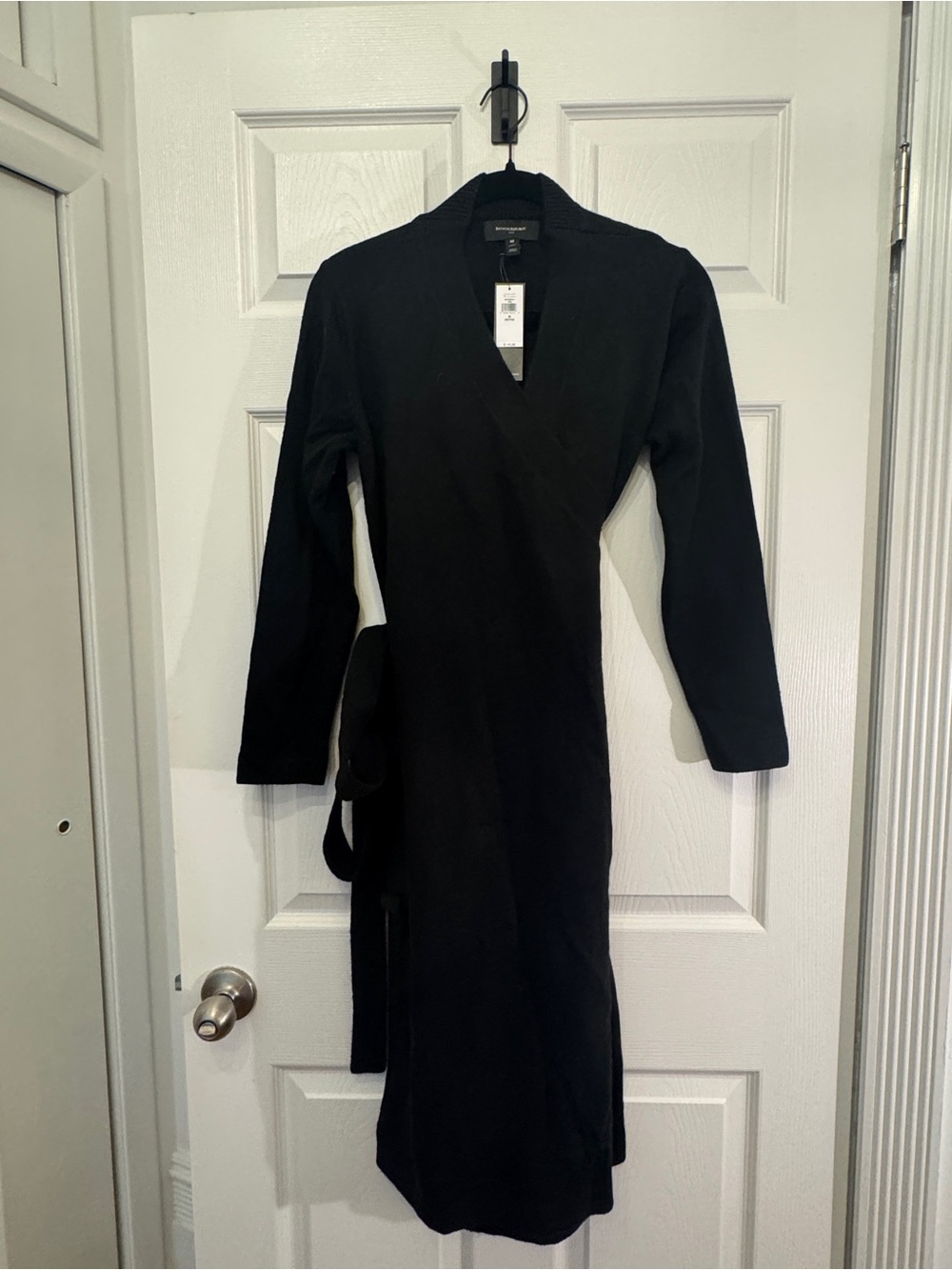Banana Republic Black Wrap Sweater Dress